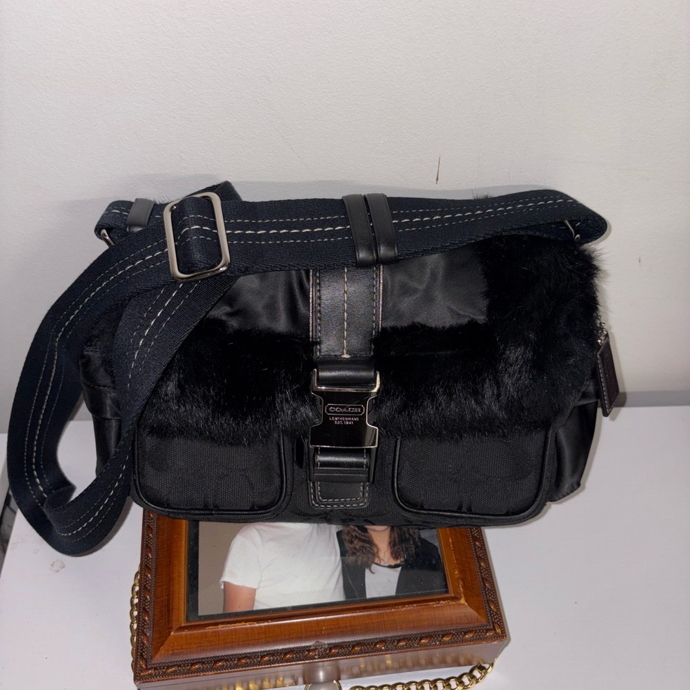 Coach Black Signature Shoulder Bag